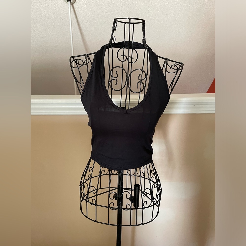 Black halter top